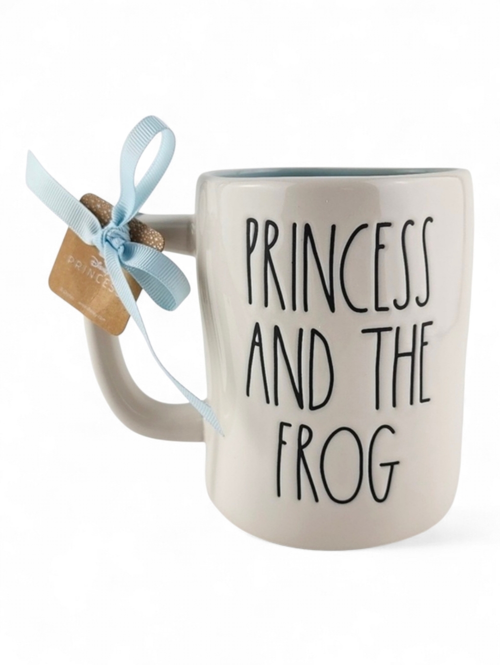 NWT Rae Dunn Disney Princess Tiana Mug Double Sided Blue 18oz